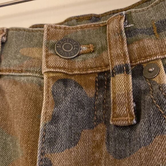 Madewell The High Rise Slim Boy Jean Camo Jeans Size 24 - Picture 4 of 14